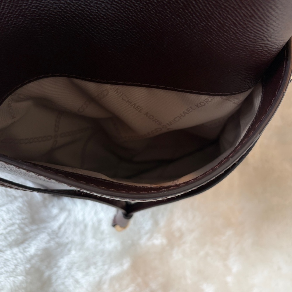 Michael Kors Jet Set Travel Burgundy/Oxblood Leather Tote Bag - Picture 7 of 16